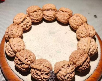 Wenwan noce Noci testa di leone bianco mala da polso giocattolo ornamento 18 noci sc005