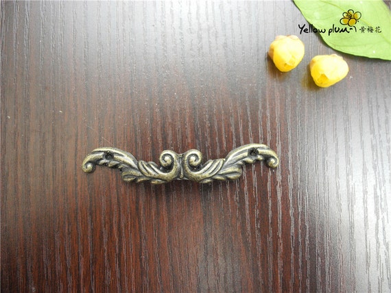 1 2 10 Pcs 75 15mm Antique Brass Color Pulls Dresser Drawer Handles Cabinet Knob Pull H007