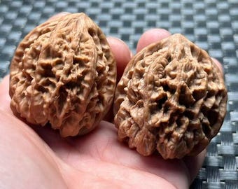 Bisonte selvatico Ye Niu da collezione Testa di leone Wenwan Noci 39 mm - Coppia YN005 - Strumento per esercizi manuali e meditazione - Giocattolo antistress in legno