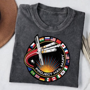 プロジェクト・ヘイル・メアリー・シャツ、リンガーTシャツ、ミッションパッチ、ライランド・グレース・シャツ、SF読者へのギフト