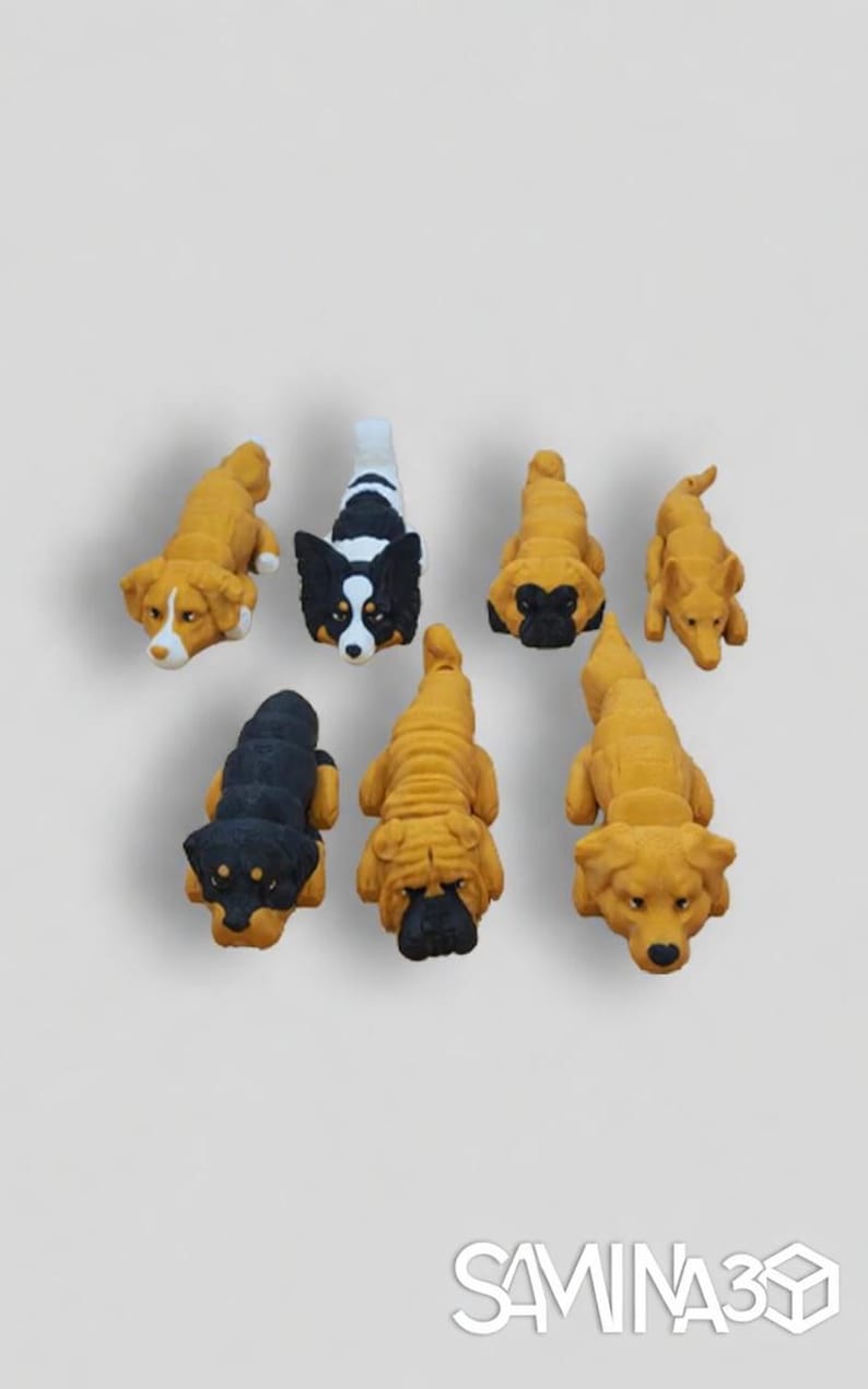 Cute 3D Printed Dog Keychain – Backpack Keychain – Dog Lover Gift – Puppy Keyring – Bag Charm image 5
