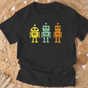 01 10 11 robot binaire code robots, 01 10 11 programmeur T-shirt