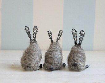 Wired rabbit with wool
