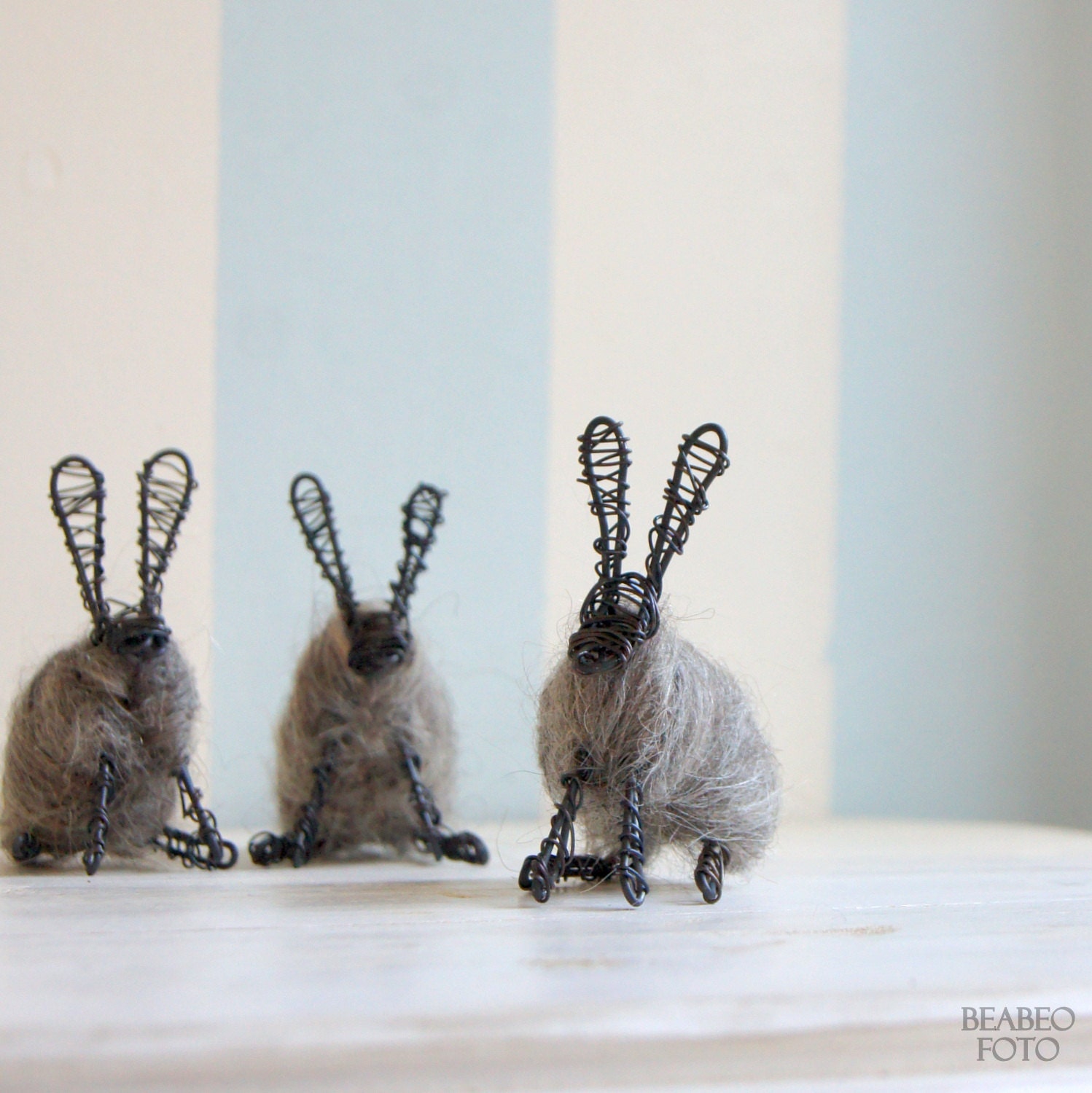Wired Rabbit With Wool - Etsy