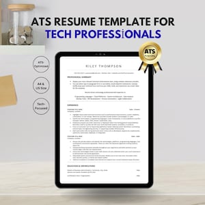 ATS Lebenslauf Vorlage für Tech Professionals 2026 | Word Resume + AI Prompts