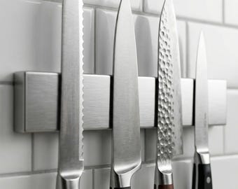 Magnetic Knife Holder Wall Mount Stainless Steel Knife Strip Kitchen Organizer Rack