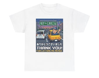 日本のドライビングカルチャーTシャツ – アリガトハザードライトサンキューマージ記念品