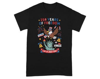 自由250周年記念Tシャツ、愛国的な鷲の自由の女神像Tシャツ