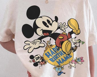 Custom Mickey Birthday Shirt, Disney Birthday Party Tee, Personalized Birthday Name Shirt, Mickey Family Matching Outfi