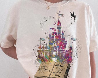 Once Upon A Time Castle Shirt, Fairy Tale Princess Graphic Tee, Fantasy Castle T-Shirt, Magic Vacation Shirt, Storybook Lover Gift for Women
