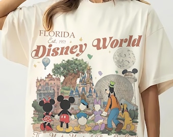 Disney World Family Vacation Shirt, Magical Place On Earth Tee, Disney Friends Group Shirt, Florida Disney Trip Tee, Vintage Disney World