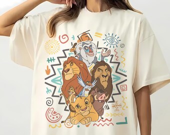 Lion King Shirt, Simba Mufasa Scar Rafiki Pumbaa Timon Tee, Disney Animal Kingdom Vacation Shirt, Cute Cartoon Graphic Top