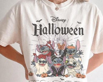 Stitch Halloween Shirt Disney Halloween Tee, Spooky Season Disney Shirt, Mickey Pumpkin Party Tee, Disney Vacation Outfit