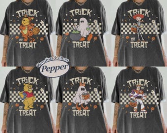 Disney Halloween Trick Or Treat Shirt, Ghost Costume Tee, Family Halloween Outfit, Halloween Party Costume Tee