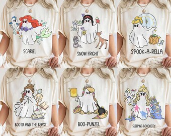 Chemise d'Halloween princesse fantôme, t-shirt princesse Disney fantôme, chemise d'Halloween mignonne effrayante, t-shirt costume de princesse Halloween, chemise automne Disney