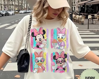 Minnie Mouse Daisy Duck Shirt, Cute Minnie Daisy Ice Cream Shirt, Minnie Daisy Best Friends Tee, Cute Disney Women Shirt