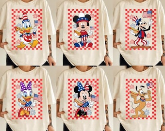 4th of July Disney Shirt, Patriotic Mickey Minnie Shirt, Disney Family Independence Day Tee, USA Disney Vacation Shirt
