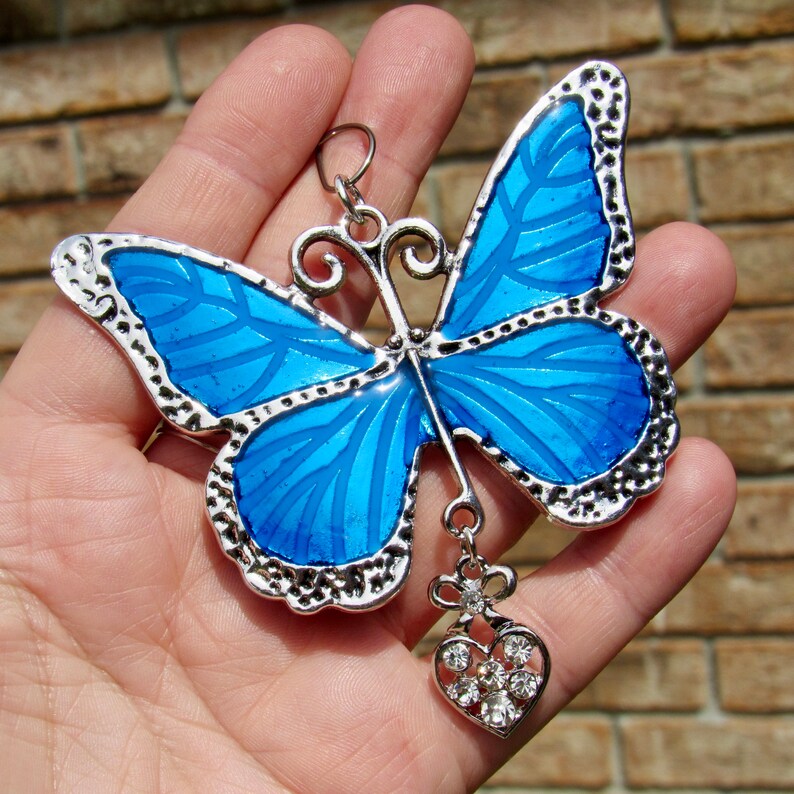 INCREDIBLE BLUE BUTTERFLY Tree Jewelry Christmas Ornament Etsy