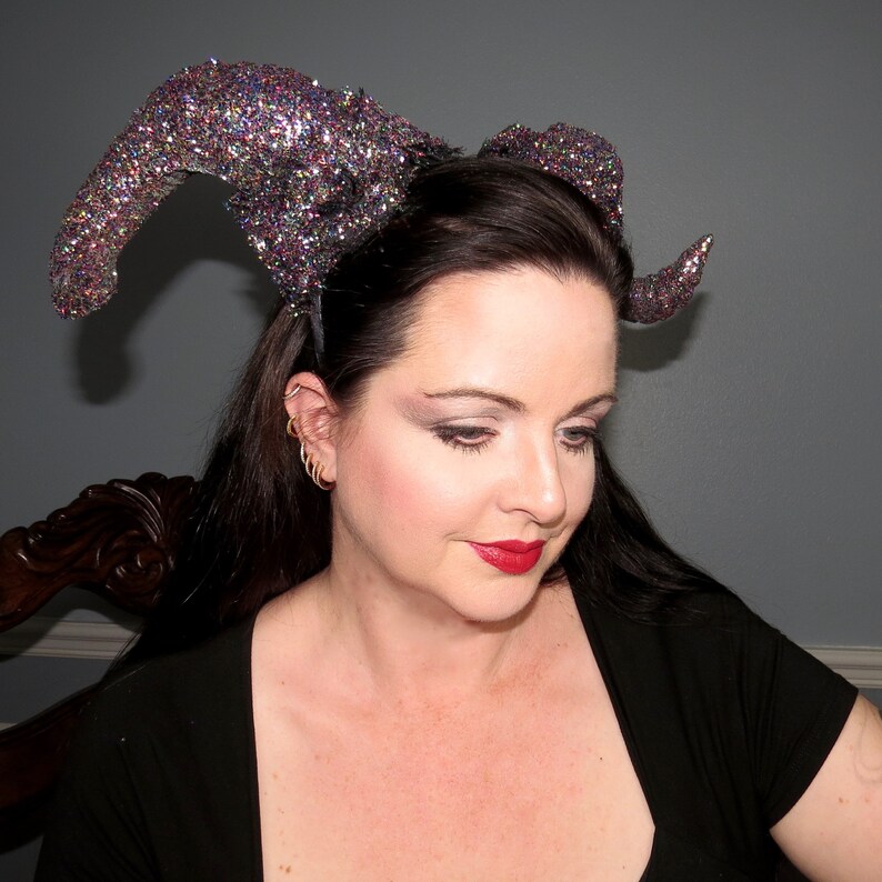 CARNIVAL SHINE DEMON Horns Glitter Demon Devil Horns Headdress Etsy