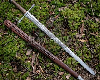 Kriegschwert Medieval Long Sword - Medieval Inspired Display Blade - Renaissance Decor - Hand Forged Collector Piece