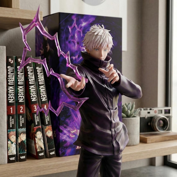 Gojo Satoru Hollow Purple Figure, Jujutsu Kaisen Anime Collectible, Manga Shelf Decor