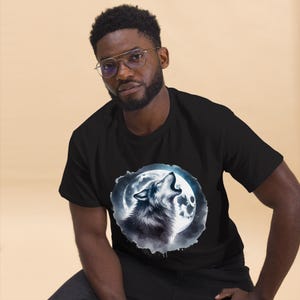 Howling Wolf Moon Graphic T-Shirt Unisex classic tee