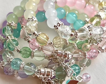 Unika handgjorda armband i glas