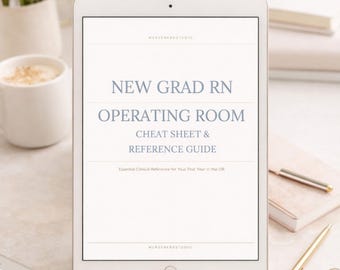 New Grad RN OR Zirkulator Referenzanleitung | 33-seitiger Spickzettel für chirurgische Eingriffe | PDF-Download