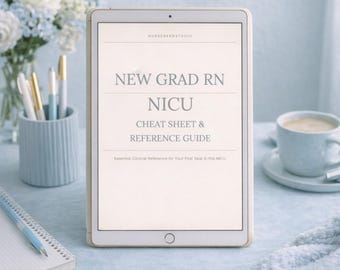 Neuer Grad RN NICU Spickzettel | Neugeborenen Intensiv Pflege Referenz (PDF Download)