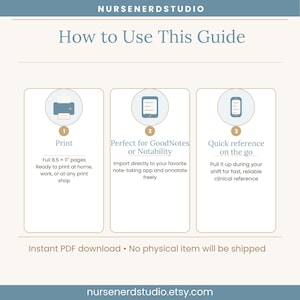 May include: A white graphic with the text "How to Use This Guide" and three illustrated steps. The guide is available as an instant PDF download, ready to print on 8.5 x 11 inch pages or use on a note-taking app.