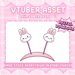 Bunny Head Headband for VTuber | Animated Rigged Live2D Item