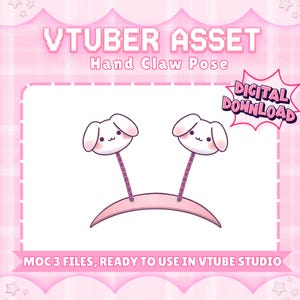 Bunny Head Headband for VTuber | Animated Rigged Live2D Item