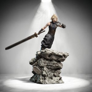 Cloud Strife Eclipse STL File – Game Hero Figurine – Instant Download