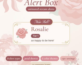 Coquette Alert Box | Animated Stream Overlay for Twitch OBS | StreamElements