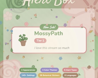 Cozy Green Alert Box | Animated Stream Overlay for OBS & StreamElements