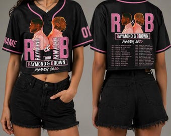 Custom Usher And Chris Brown Baseball Jersey, The R&B Tour Shirt, Hip Hop Concert Jersey, RnB Fan Apparel, Streetwear Music Shirt