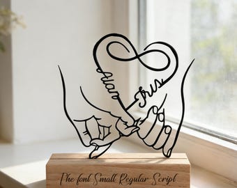 Regali personalizzati per coppie (nome personalizzabile), opere d'arte a forma di cuore con nome stampato, perfette per matrimoni e anniversari.