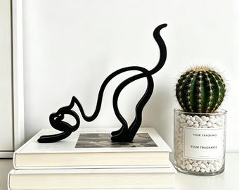 Minimalist-style decorative items, nature metal accent, Silhouettes of kittens and puppies, home decor