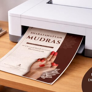 Bharatanatyam Mudras Chart, 28 Classical Hand Gestures Learning PDF (Instant Download)