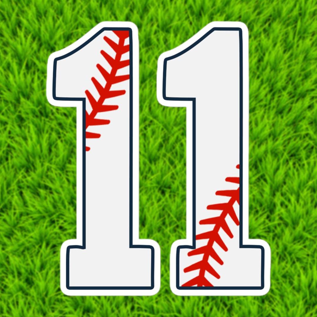 Baseball Number 11 Sticker – Jersey Style Sports Design - Etsy