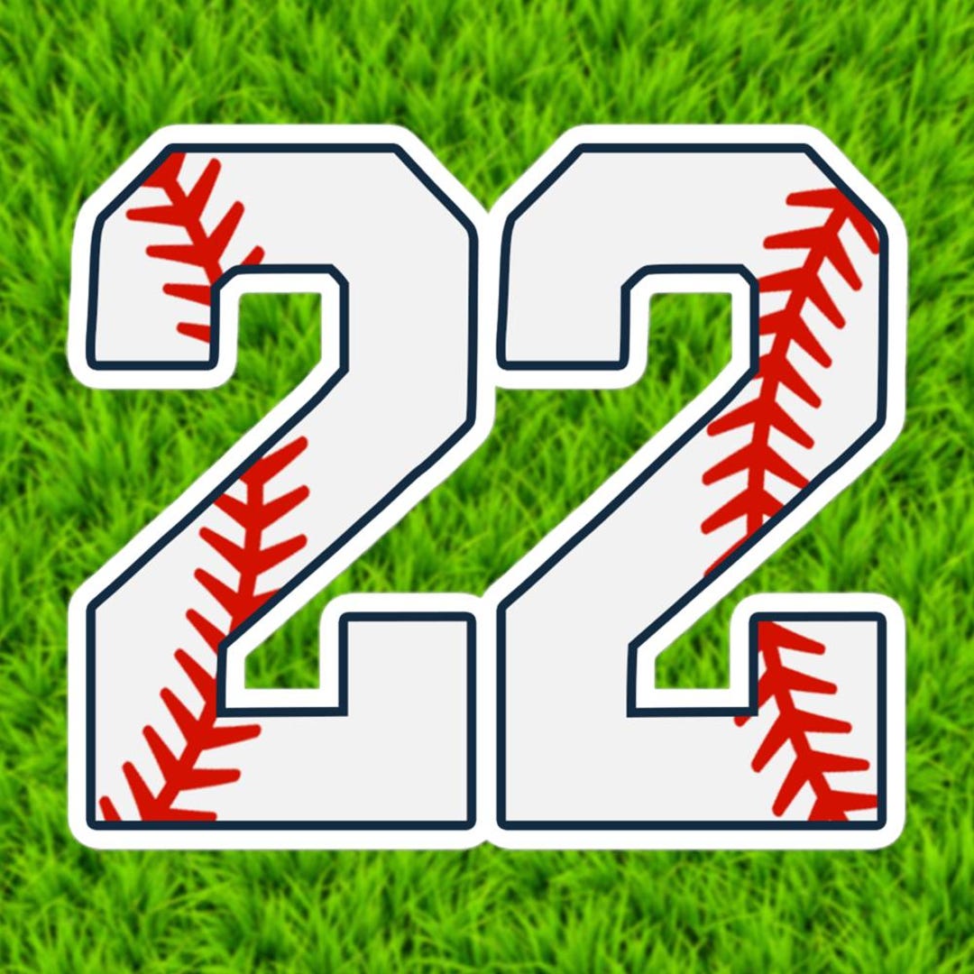 Baseball Number 22 Sticker – Jersey Style Sports Design - Etsy