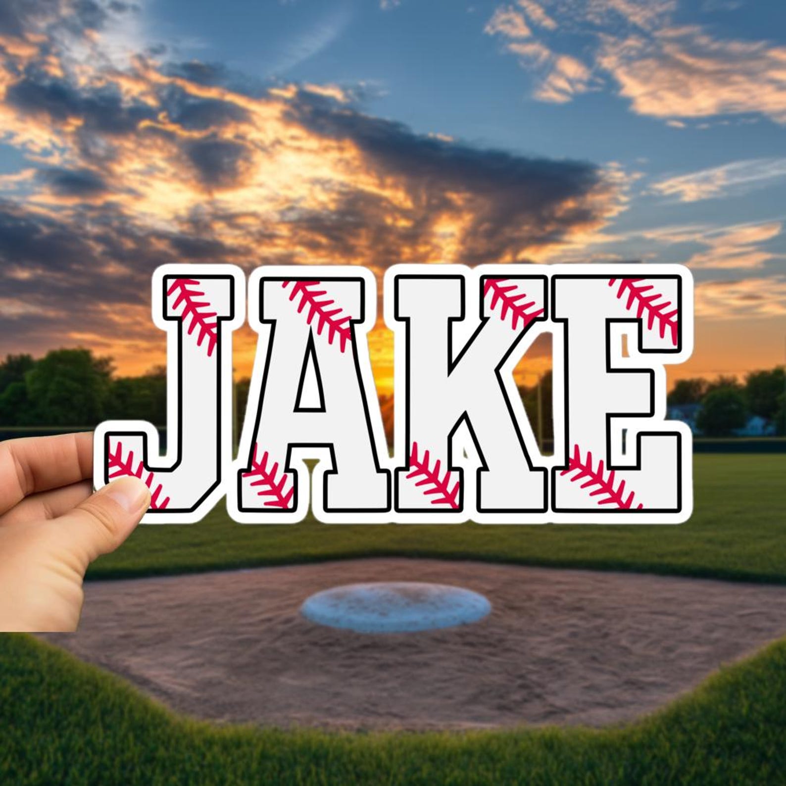 Custom Baseball Name Vinyl Sticker Personalized Decal - Etsy