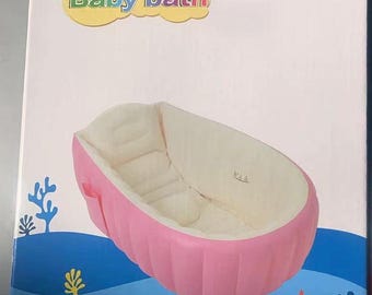 Foldable Inflatable Baby Bathtub with Air Pump for Easy Shower Use