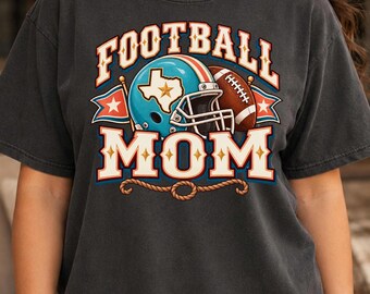 Texas Football Mom Shirt, Western Game Day Tee, Lone Star Football Mama Gift