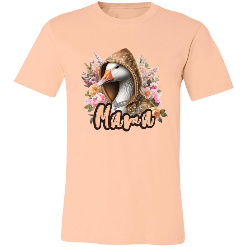Shirt mama eend, shirt schattig moeder, grappig moedercadeau, Moederdagshirt, T-shirt met bloemen eend, cadeau voor moeder, shirt esthetische moeder, grafisch boetiek Heather Peach
