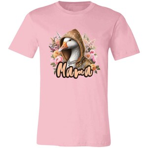 Shirt mama eend, shirt schattig moeder, grappig moedercadeau, Moederdagshirt, T-shirt met bloemen eend, cadeau voor moeder, shirt esthetische moeder, grafisch boetiek Pink