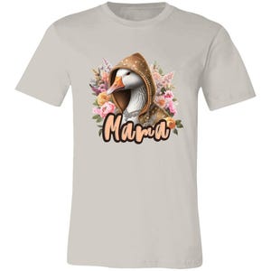 Shirt mama eend, shirt schattig moeder, grappig moedercadeau, Moederdagshirt, T-shirt met bloemen eend, cadeau voor moeder, shirt esthetische moeder, grafisch boetiek Vintage White