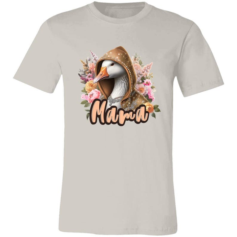 Shirt mama eend, shirt schattig moeder, grappig moedercadeau, Moederdagshirt, T-shirt met bloemen eend, cadeau voor moeder, shirt esthetische moeder, grafisch boetiek Vintage White