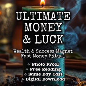 ULTIMATE MONEY & LUCK: Reichtum und Erfolg Magnet | Ritual des schnellen Geldes + freies Lesen | Fülle-Zauber | Am selben Tag werfen | Digitaler Download