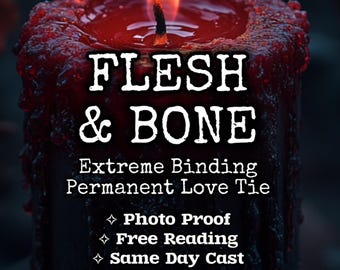CARNE Y HUESO: Hechizo de unión extrema + Lectura GRATUITA / Vínculo de amor permanente / Ritual de unión de almas gemelas / Lanzamiento urgente / Descarga digital